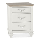 Bentley Designs Montreux Grey Washed Oak & Soft Grey 3 Drawer Nightstand | Taylors on the High Street