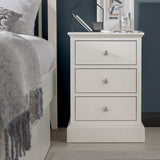 Bentley Designs Ashby White 3 Drawer Nightstand | Taylors on the High Street