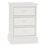 Bentley Designs Ashby White 3 Drawer Nightstand | Taylors on the High Street