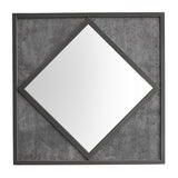 Bentley Designs Renzo Zinc & Dark Grey Square Wall Mirror