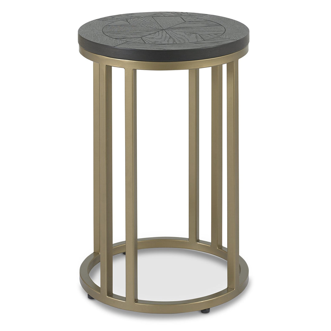Bentley Designs Chevron Peppercorn Ash Side Table | Taylors on the High Street