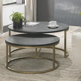 Bentley Designs Chevron Peppercorn Ash Coffee Nest of Tables | Taylors on the High Street