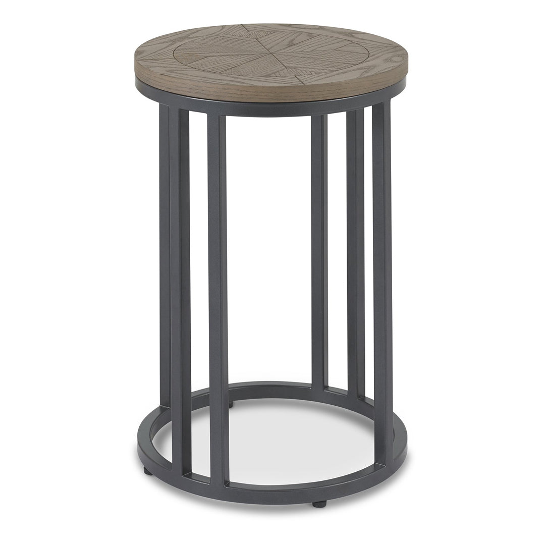 Bentley Designs Chevron Weathered Ash Side Table | Taylors on the High Street