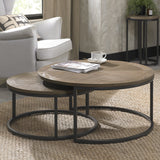 Bentley Designs Chevron Weathered Ash Coffee Nest of Tables | Taylors on the High Street
