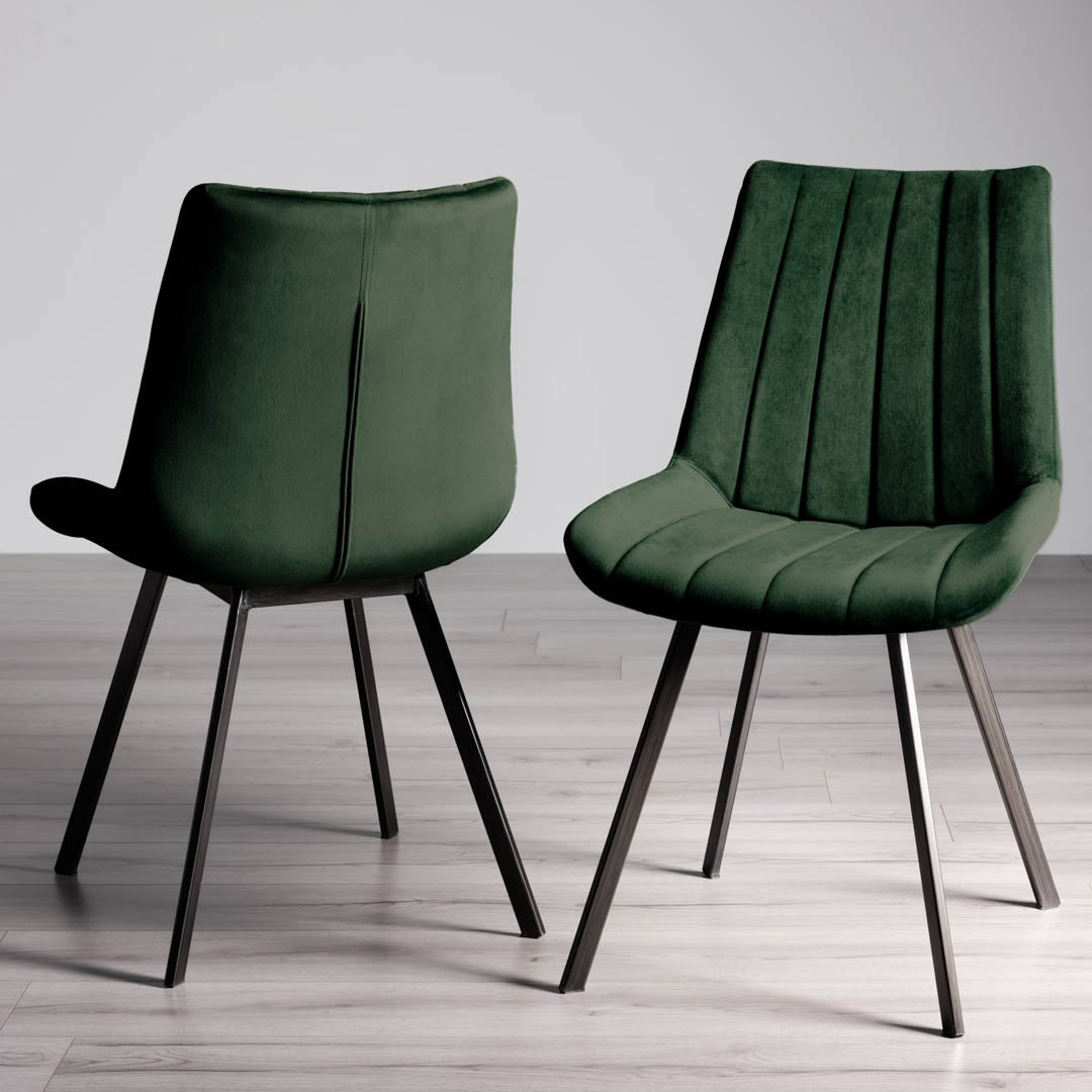 Bentley Designs Fontana Green Velvet Chairs | Taylors on the High Street