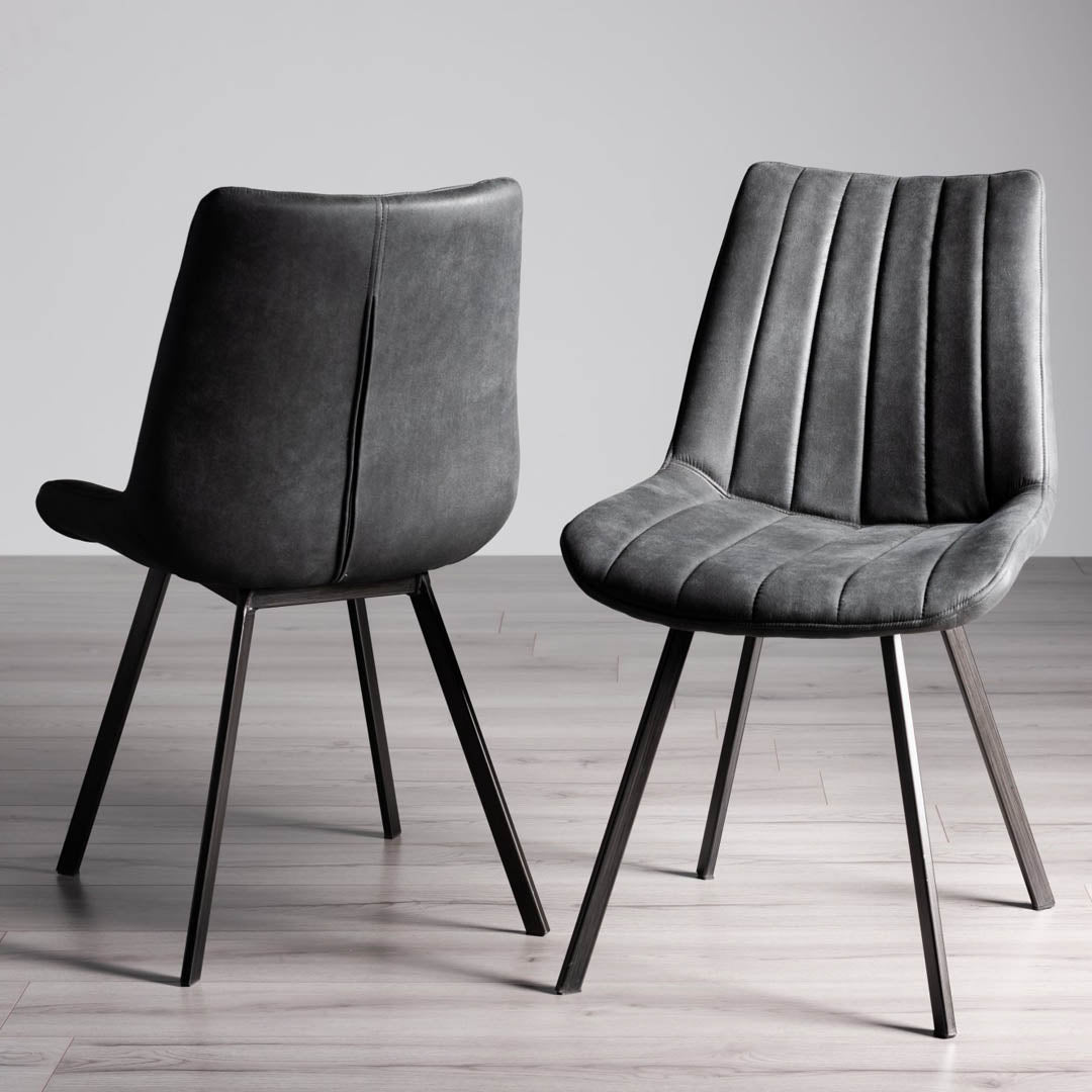 Bentley Designs Fontana Grey Suede Chairs | Taylors on the High Street