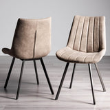 Bentley Designs Fontana Tan Suede Chairs | Taylors on the High Street