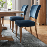 Bentley Designs Indus Rustic Oak Upholstered Chairs | Taylors on the High Street