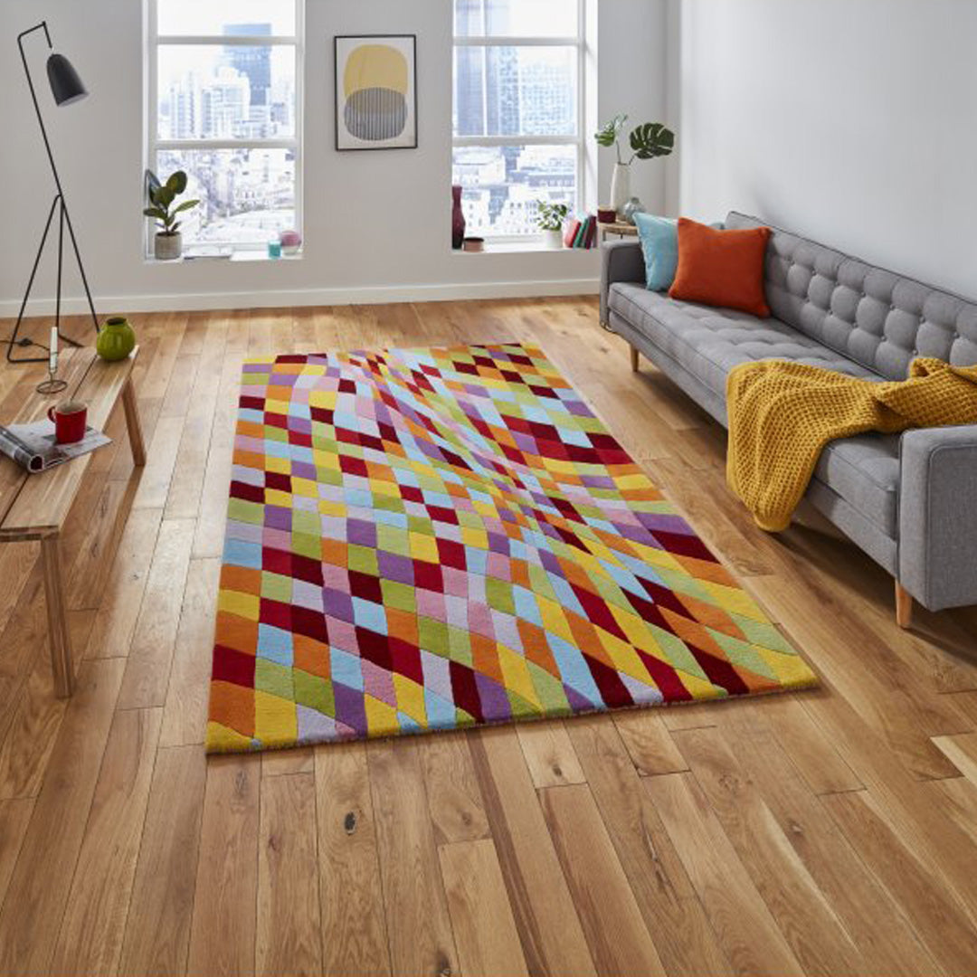 Think Rugs Prism Squares Rug | Taylors on the High Street
