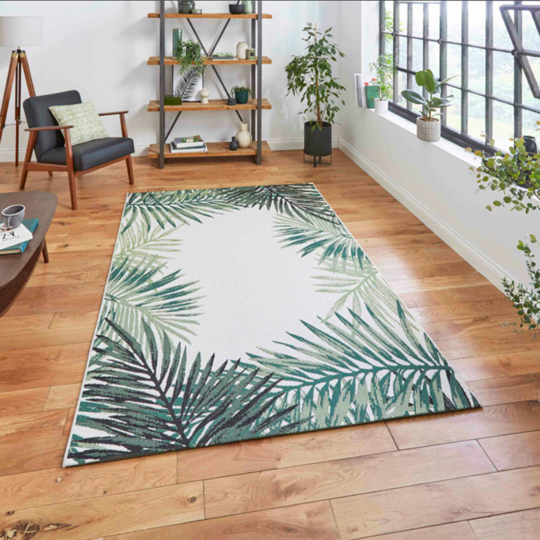 Think Rugs Miami Leaf Outdoor Rug | Taylors on the High Street